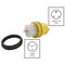 Ac Works Plug Adapter, CS6364, TT-30P, 0 ft., Yellow ADTETT - alternate 6